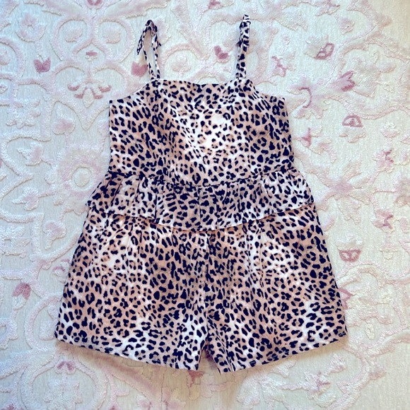 NTW - Janie and Jack Leopard Romper 🤎🎀 - Picture 1 of 2